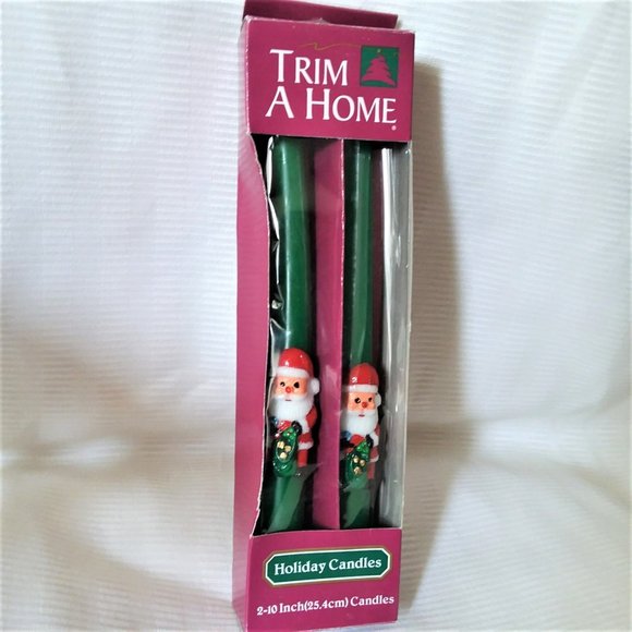 Christams Candles Holiday Vtg Santa Candles Trim A Home Christmas